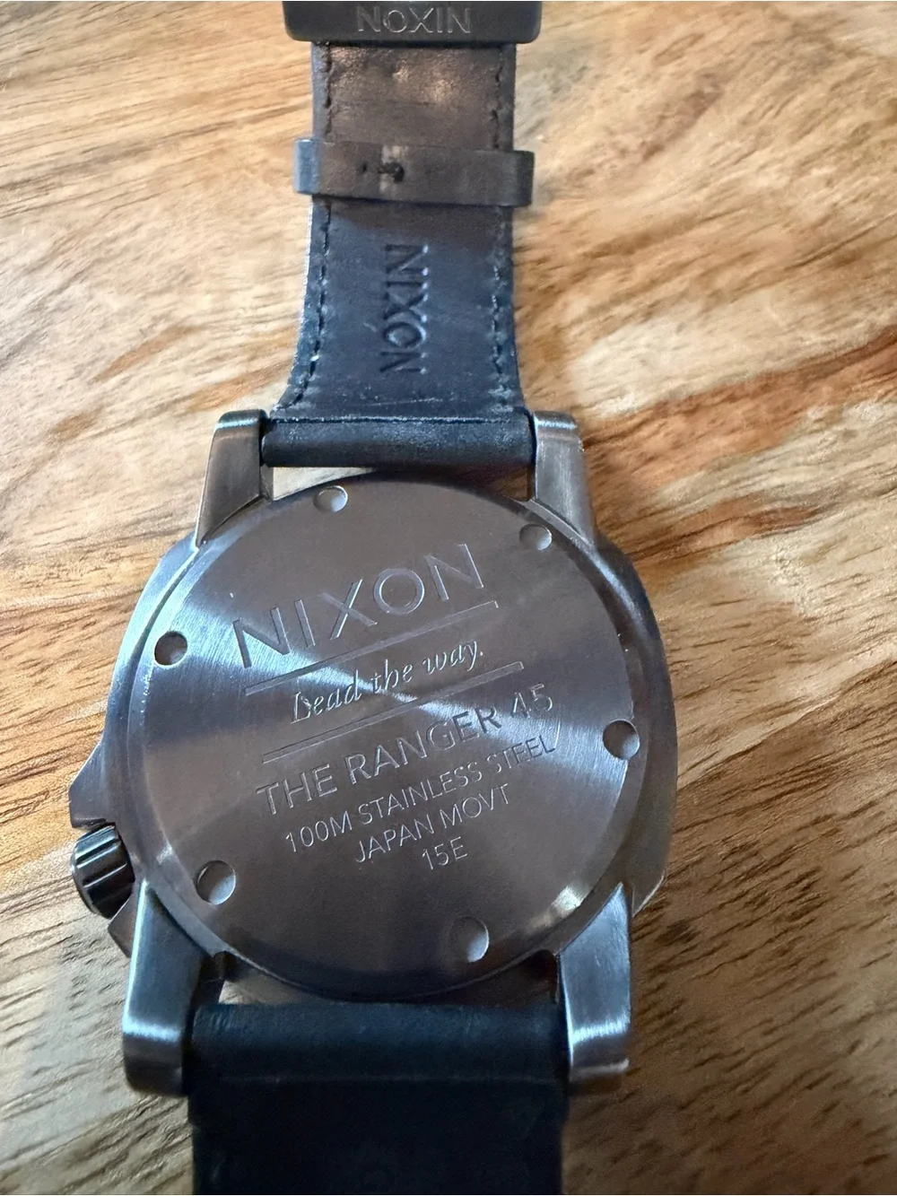 Nixon The Ranger Black Strap Watch with Green Marble Dial
